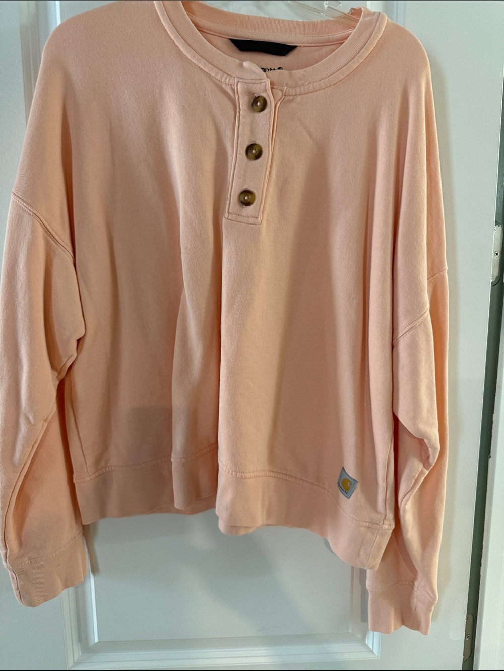 Carhartt Peach Henley Crew Sweatshirt